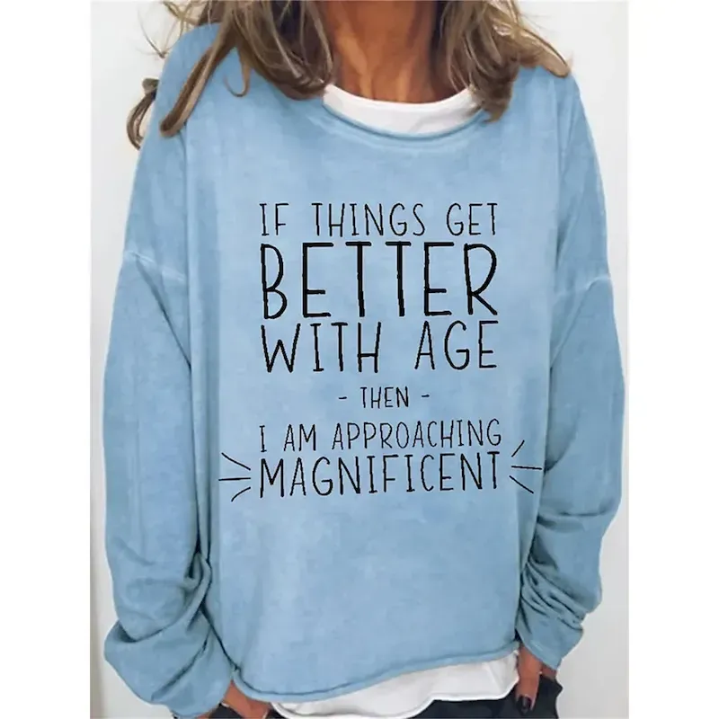 bmyirh1690349289819-1.webp Women's Oversized Sweatshirt Pullover Cotton Blend Letter Street Casual Sports Basic Round Neck Long Sleeve Top Micro-elastic Fall & Winter Comfrt Breathable Soft Fabric - Image 1